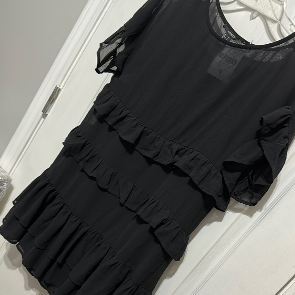 Black Ruffle Dress - Picture 2 of 7